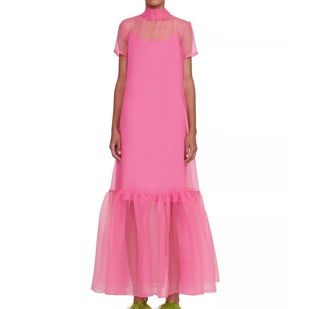 Staud Calluna Back Tie Gown Blush